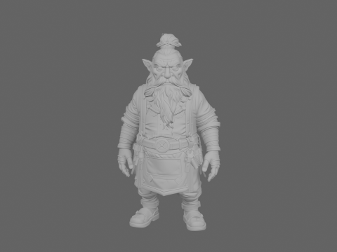Highly Detailed Ornate World of Dwarf Jeweler 3D Model