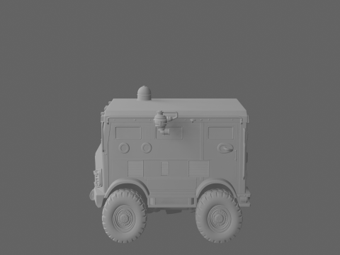 Wzmocniona kuloodporna, opancerzona ciężarówka do transportu banków, wykonana w technologii 3D Model 3D