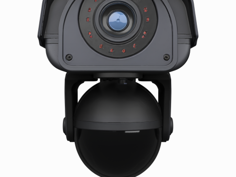 3D Security Camera Pan-Tilt Infrared Dome for Banking 3D Model