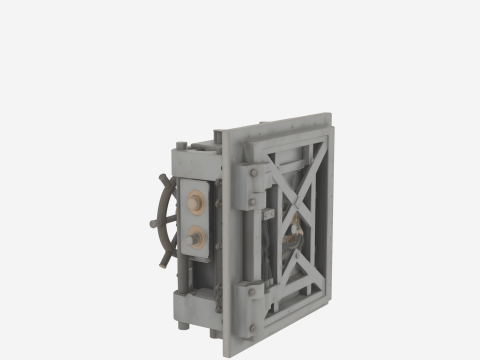 Professional 3D Heavy Duty Steel Precision Security Vault Door 3D Model