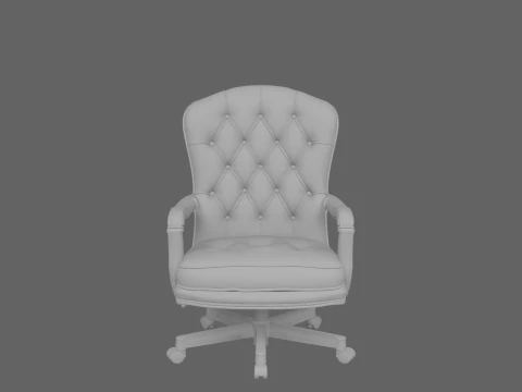Premium Leather Banker Chair Executive Seating 3D Model