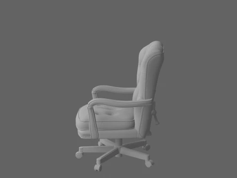 Premium Leather Banker Chair Executive Seating 3D Model