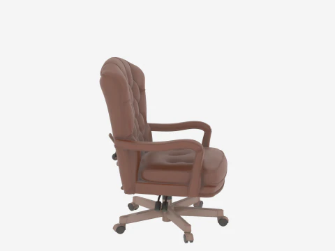 Premium Leather Banker Chair Executive Seating 3D Model