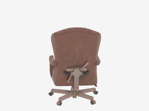 Premium Leather Banker Chair Executive Seating 3D Model