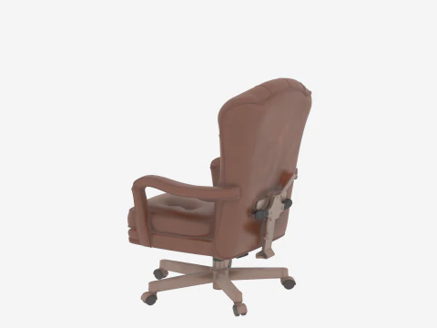 Premium Leather Banker Chair Executive Seating 3D Model