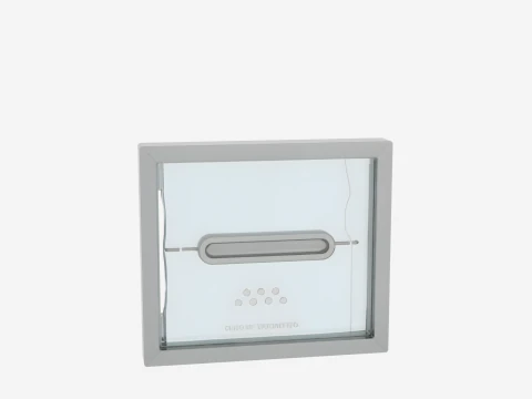 Modern 3D Glass Bank Partition Aluminum Frame 3D Model