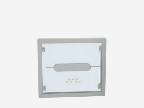 Nowoczesna aluminiowa rama przegrodowa ze szkła 3D Model 3D