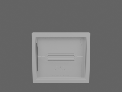 Nowoczesna aluminiowa rama przegrodowa ze szkła 3D Model 3D