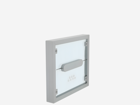 Nowoczesna aluminiowa rama przegrodowa ze szkła 3D Model 3D