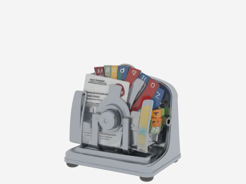 3D der klassischen rotierenden Kartei-Organizer mit alphabetischen Trennblättern 3D Modell