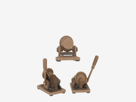 Professional Bronze Bank Seal Embosser Engraved Logo 3D Model