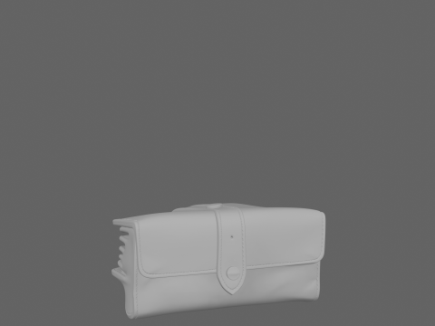 3डी लेदर पर्सनल फाइनेंस चेकबुक होल्डर कार्ड स्लॉट और पेन 3D मॉडल