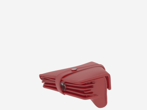 3डी लेदर पर्सनल फाइनेंस चेकबुक होल्डर कार्ड स्लॉट और पेन 3D मॉडल