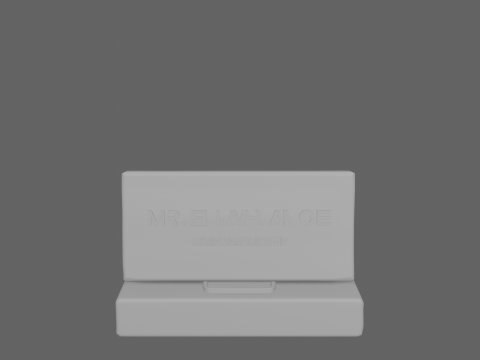 Biurko dyrektora banku wykonawczego Model 3D Tabliczka znamionowa z mosiężną marmurową podstawą Model 3D