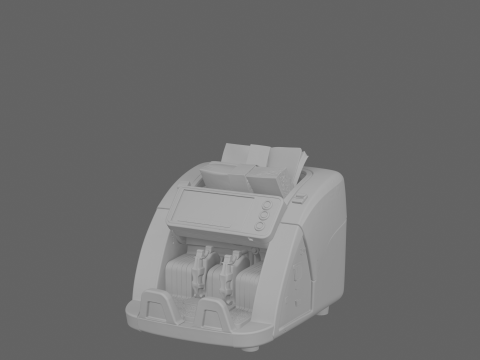 3D-geldtellermachine Precisiesensoren en digitaal display 3D Model