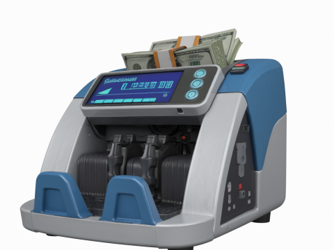 3D Money Counter Machine Precision Sensors and Digital Display 3D Model