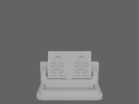 Drewniany uchwyt na kwity depozytowe w stylu vintage, metalowe klipsy Model 3D