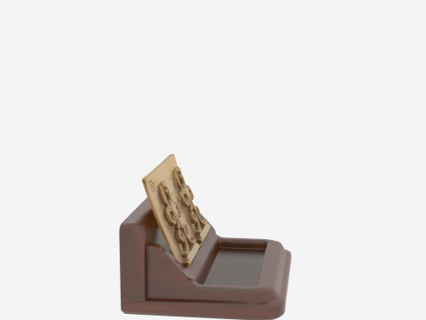 Drewniany uchwyt na kwity depozytowe w stylu vintage, metalowe klipsy Model 3D