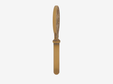 Ultra-Detailed 3D Brass Security Key Model for Films and Games 3D Model