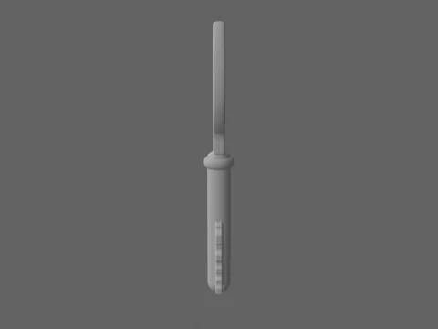 Ultra-Detailed 3D Brass Security Key Model for Films and Games 3D Model