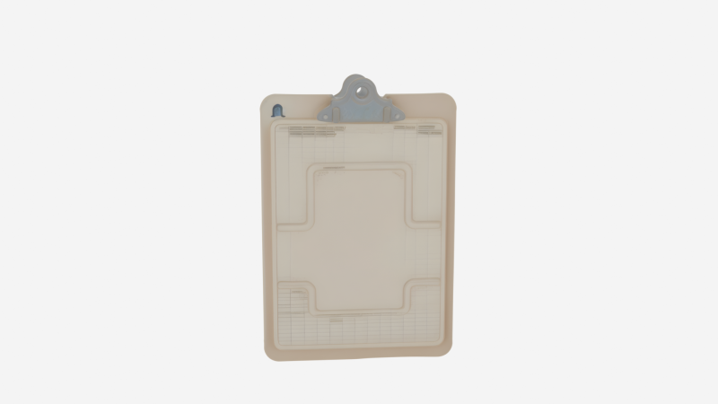 Schowek 3D skarbca bankowego Metalowy klips i dzienniki transakcji Model 3D .c4d .max .obj .3ds .fbx .stl .blend 