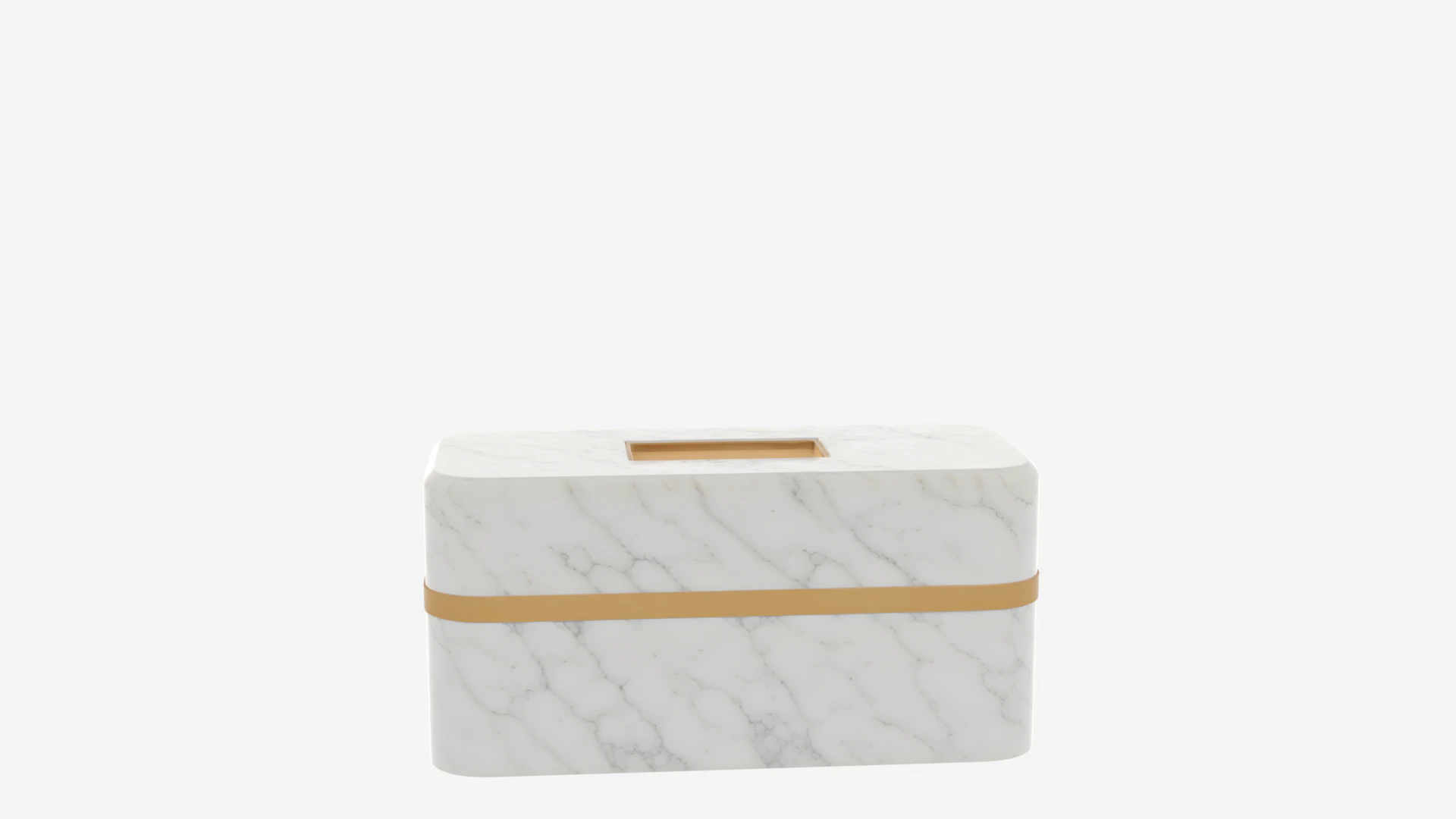 3D Marble Banking Counter Brass Trim Integrated Slot 3D Model .c4d .max .obj .3ds .fbx .stl .blend