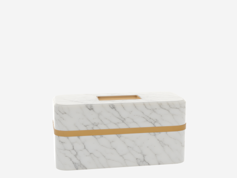 Slot integrato per bancone bancario in marmo 3D con finiture in ottone Modello 3D