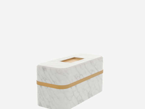 Slot integrato per bancone bancario in marmo 3D con finiture in ottone Modello 3D