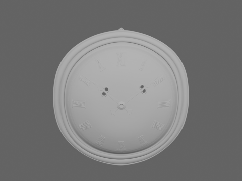 Detaylı Klasik Pirinç Banka Lobi Saati Sarkaç Ve Duvar 3D Model