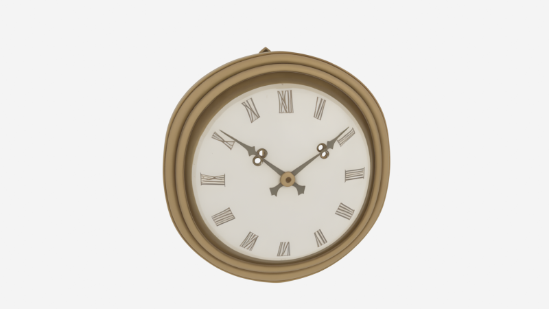 Detaylı Klasik Pirinç Banka Lobi Saati Sarkaç Ve Duvar 3D Model .c4d .max .obj .3ds .fbx .stl .blend 