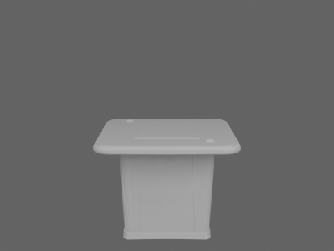 Executive Boardroom Table 3D Mahogany Finish Leather Inlay 3D Model