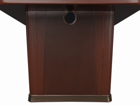 Executive-Besprechungstisch mit Ledereinlage in 3D-Mahagoni-Optik 3D Modell