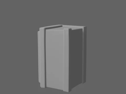 3D Industrial Heavy-Duty Secure Reinforced Steel Bank 3D Model