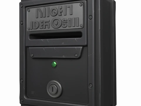 Тривимірний промисловий надійний захищений сталевий банк 3D Модель