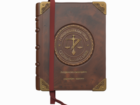 Detailed 3D Historical Bank Ledger Leather Binding Brass Corners 3D Model