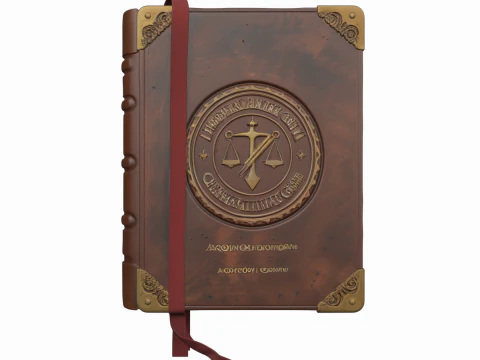 Gedetailleerde 3D historische bankgrootboek lederen bindende koperen hoeken 3D Model