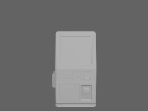 Modern 3D Banking Kiosk Terminal Intricate Design 3D Model