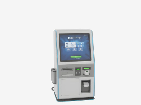 Modern 3D Banking Kiosk Terminal Intricate Design 3D Model