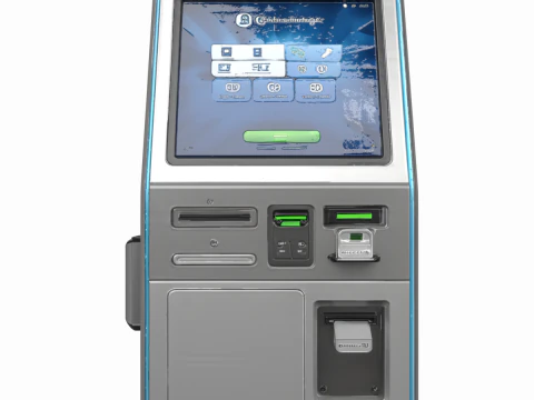 Design complexo do terminal de quiosque banc&aacute;rio 3D moderno Modelo 3D