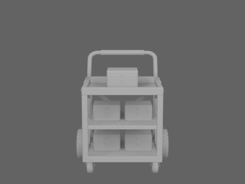 Highly Professional Industrial Steel Bank Vault Security Cart 3D 3D Model