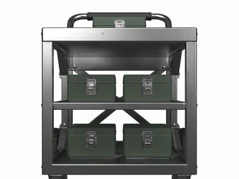 Son Derece Profesyonel Endüstriyel Çelik Banka Kasası Güvenlik Arabası 3D 3D Model