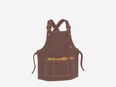 Mastercrafted 3D of Premium Leather Bankers Apron Coin 3D Model