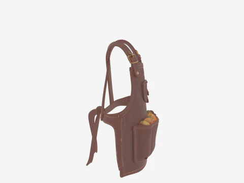 Mastercrafted 3D of Premium Leather Bankers Apron Coin 3D Model