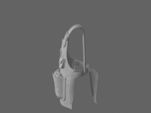 Mastercrafted 3D of Premium Leather Bankers Apron Coin 3D Model