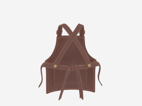 Mastercrafted 3D of Premium Leather Bankers Apron Coin 3D Model