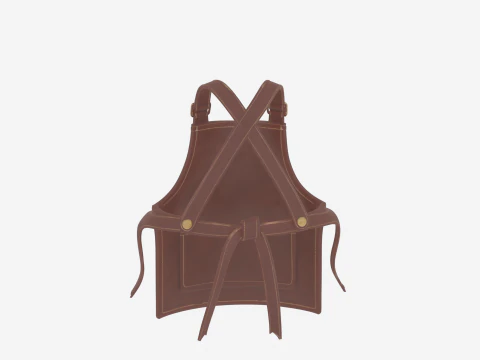 Mastercrafted 3D of Premium Leather Bankers Apron Coin 3D Model