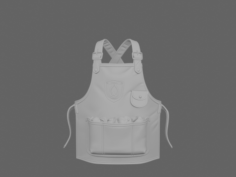 Mastercrafted 3D of Premium Leather Bankers Apron Coin 3D Model