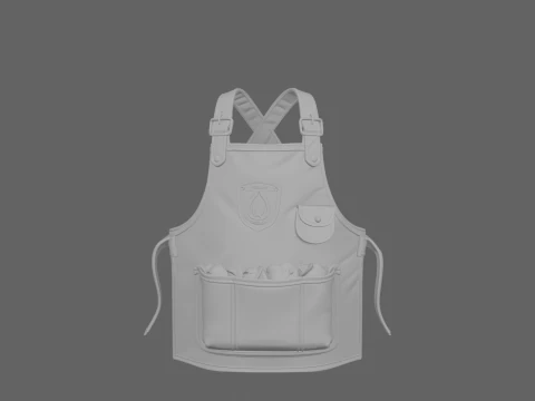 Mastercrafted 3D of Premium Leather Bankers Apron Coin 3D Model