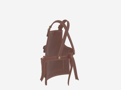 Mastercrafted 3D of Premium Leather Bankers Apron Coin 3D Model