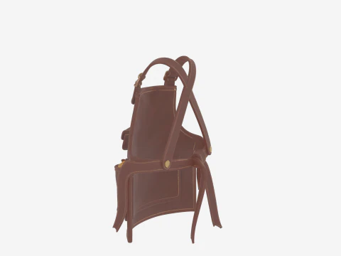 Mastercrafted 3D of Premium Leather Bankers Apron Coin 3D Model